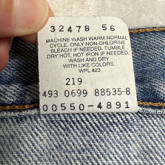 Levi's 550 relaxed fit vintage Faded men's 40×30 blue Jeans Light Wash - Picture 5 of 11